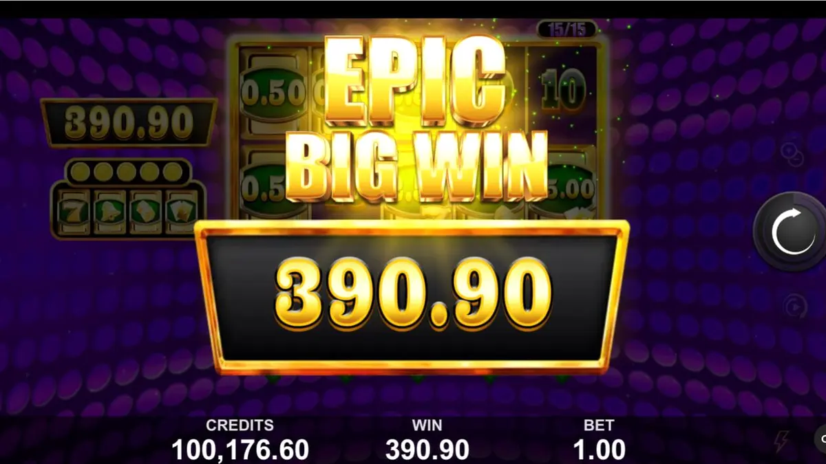 Tampilan visual mewah dan berkilau dari slot Cash Spree Gold dengan simbol emas dan permata.